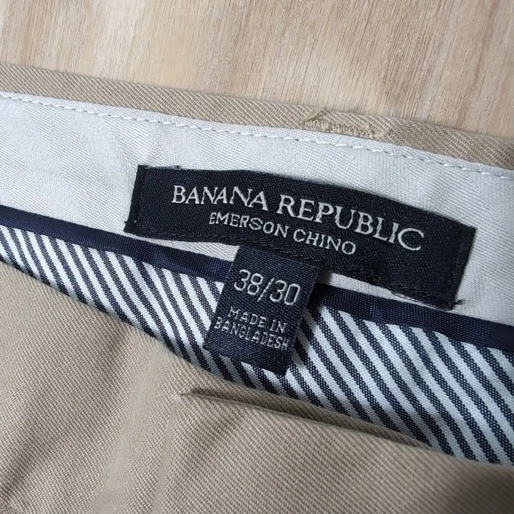 Banana Republic‎ Mens Pants Brown 38x30 Emerson Chino Straight Cotton